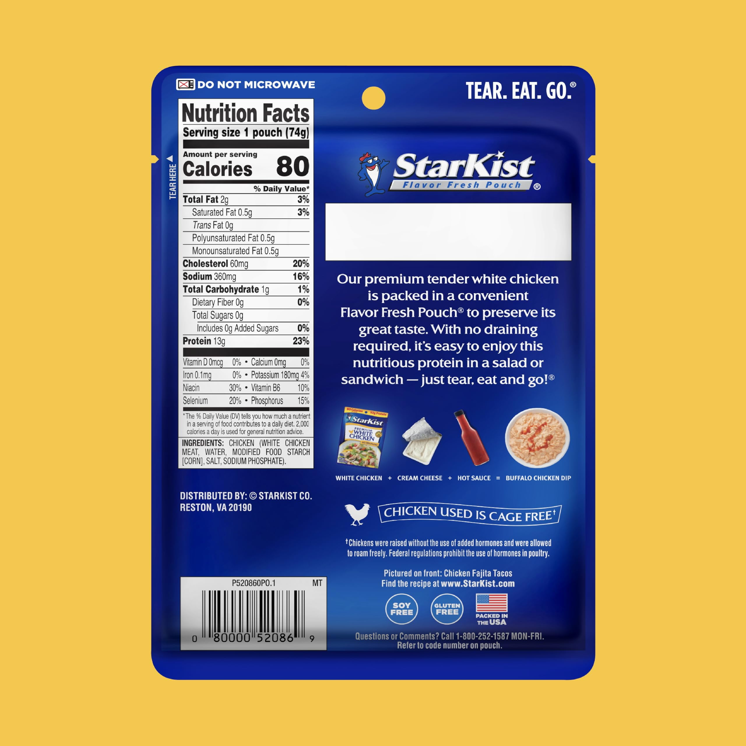 StarKist Premium White Chicken - 2.6 MVS1&nbsp;oz Pouch (Pack of 12)