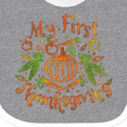 thumbnail image 4 of Inktastic My 1st Thanksgiving Pumpkin Vegetables in Orange and Green Boys or Girls Baby Bib, 4 of 4