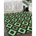 thumbnail image 3 of Ahgly Company Machine Washable Indoor Round Transitional Green Area Rugs, 5' Round, 3 of 7