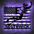 thumbnail image 4 of Craftnamesign Custom US Flag Scuba Diving Metal Wall Art LED Light, Custom Scuba Diver Name Sign, 4 of 5