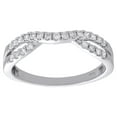 thumbnail image 2 of 14K White Gold Round Diamond Contour Enhancer Ring Ladies Wedding Band 0.25 Ct., 2 of 5