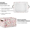 thumbnail image 3 of Coolnut Valentine's Day Flowers Storage Basket with Handles Collapsible Storage Bins Canvas Fabric Storage Organizer for Shelves Closet Bedroom Living Room 2Pack Decor Gifts, 3 of 7