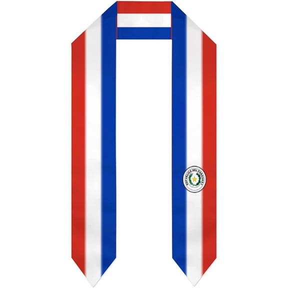 DABOYOZHZH Paraguay Flag Graduation Shawl Sash Stole Wraps Scraf For International Study Pride Women Men