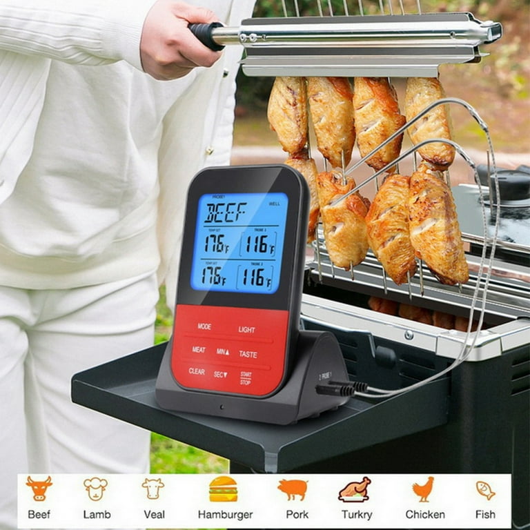 4pcs Meat Thermometers High-temperature Resistance Timing Pop-up