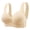 Beige, variant on Aura Lane Women’s Plus Size Wirefree Push Up Bra – Comfortable Breathable Lifting Bra with Side Support & Back Smoothing Purple 46
