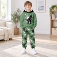 thumbnail image 5 of Kiijoy Boys Sweatsuit Dinosaur Graphic Hoodie Jogger Pants Outfits Fall Winter Clothes Set, 5 of 8
