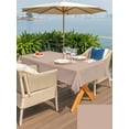 thumbnail image 4 of Outdoor Tablecloth with Umbrella Hole and Zipper, Warm Beige Rectangle Table Cloth 60x102 Inch Waterproof Tablecloth, Solid Color Farmhouse Beige Picnic Table Cover for Patio Camping, 4 of 7