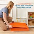 thumbnail image 4 of ECR4Kids SoftZone Play Patch Activity Mat Squares, Modular Playmat, Orange, 4-Pack, 4 of 9