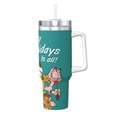 thumbnail image 1 of Yiaed Garfield Imprimé 40oz Contenant Isotherme à Double Paroi en Acier Inoxydable Tasse de Voyage Isolée sous Vide avec Poignée Aventure Réutilisable, 1 of 8