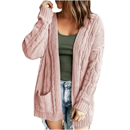 

Ziloco Fashion Women s Casual Long Sleeve Solid Knitted Long Cardigan Tops Blouse Coat scrub jackets for women
