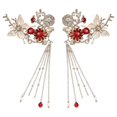 thumbnail image 1 of 1 Pair Bridal Wedding Hair Clips Butterflies Flower Hair Accessories Women Hair Jewelry Decorations, 1 of 4