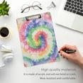 thumbnail image 4 of FMSHPON Rainbow Tie Dye Swirl Circle Batik Clipboard Hardboard Wood Nursing Clip Board and Pull for Standard A4 Letter 13x9 inches, 4 of 7