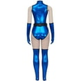 thumbnail image 4 of Women’s Kitana Blue Jumpsuit One Piece Outfit Fitted Full Body Design with Sleek and Stylish Look, 4 of 7
