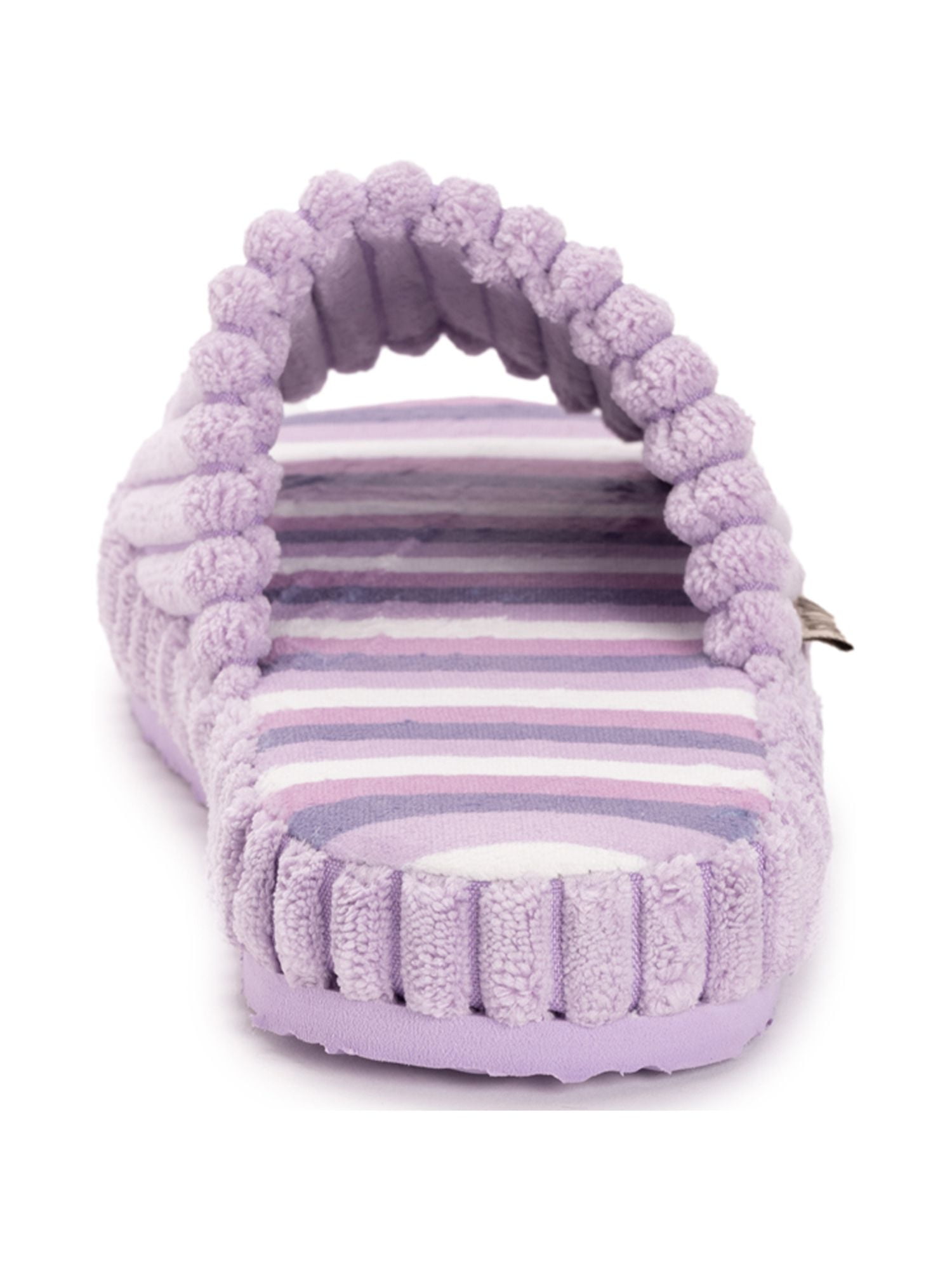 MUK LUKS Women's Ribbed Terry Pool Slide Scuff Slippers