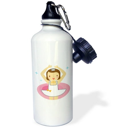 

3dRose I Love Dance Sports Water Bottle 21oz