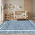 thumbnail image 2 of Scalloped Edge Area Rug – Non-Slip, Machine Washable Low Pile Indoor Carpet, Modern Farmhouse Floor Mat for Living Room, Bedroom, Nursery, Dining Room, Office, 2 of 11