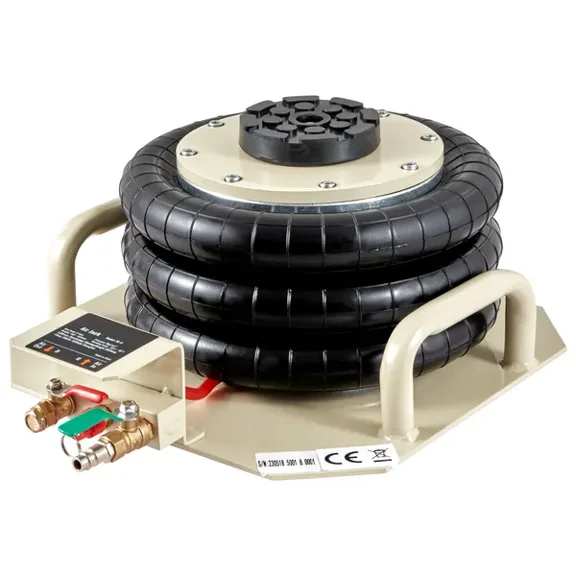 3 Ton Triple Bag Air Jack with Fast Lifting Pneumatic Design,Lifts up to 17.7 inches,Includes Six Steel Pipes and Side Handles for Car Repairs