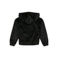 thumbnail image 2 of Wonder Nation Girls Long Sleeve Zip Front Velour Hoodie, Sizes 4-18 & Plus, 2 of 3
