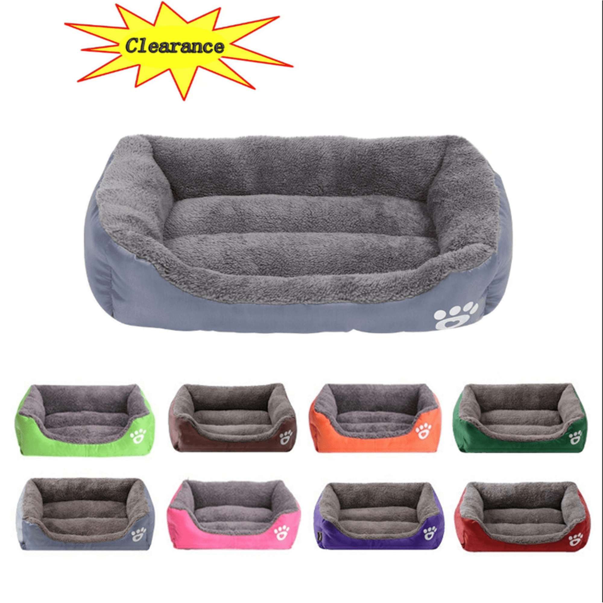 YUTK Dog Beds Large Sized Dog, Pet Winter Warm Pet Bed Pet Supplies and Dog Sleeping Bed Gray S
