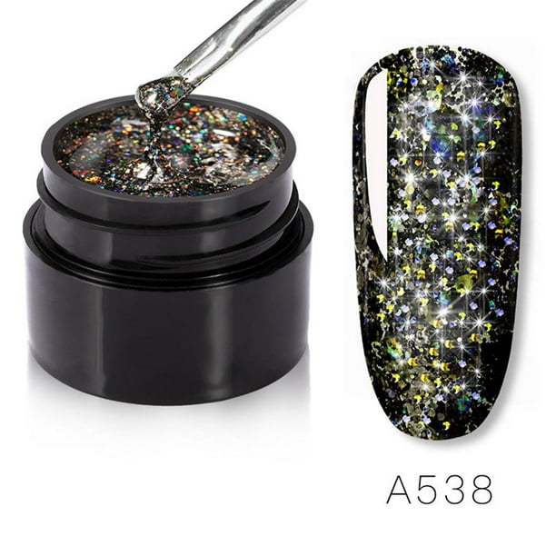 Gel de diamante brillante de larga duración de 5 ml para diseño de uñas, lámpara LED/UV, pasta para uñas