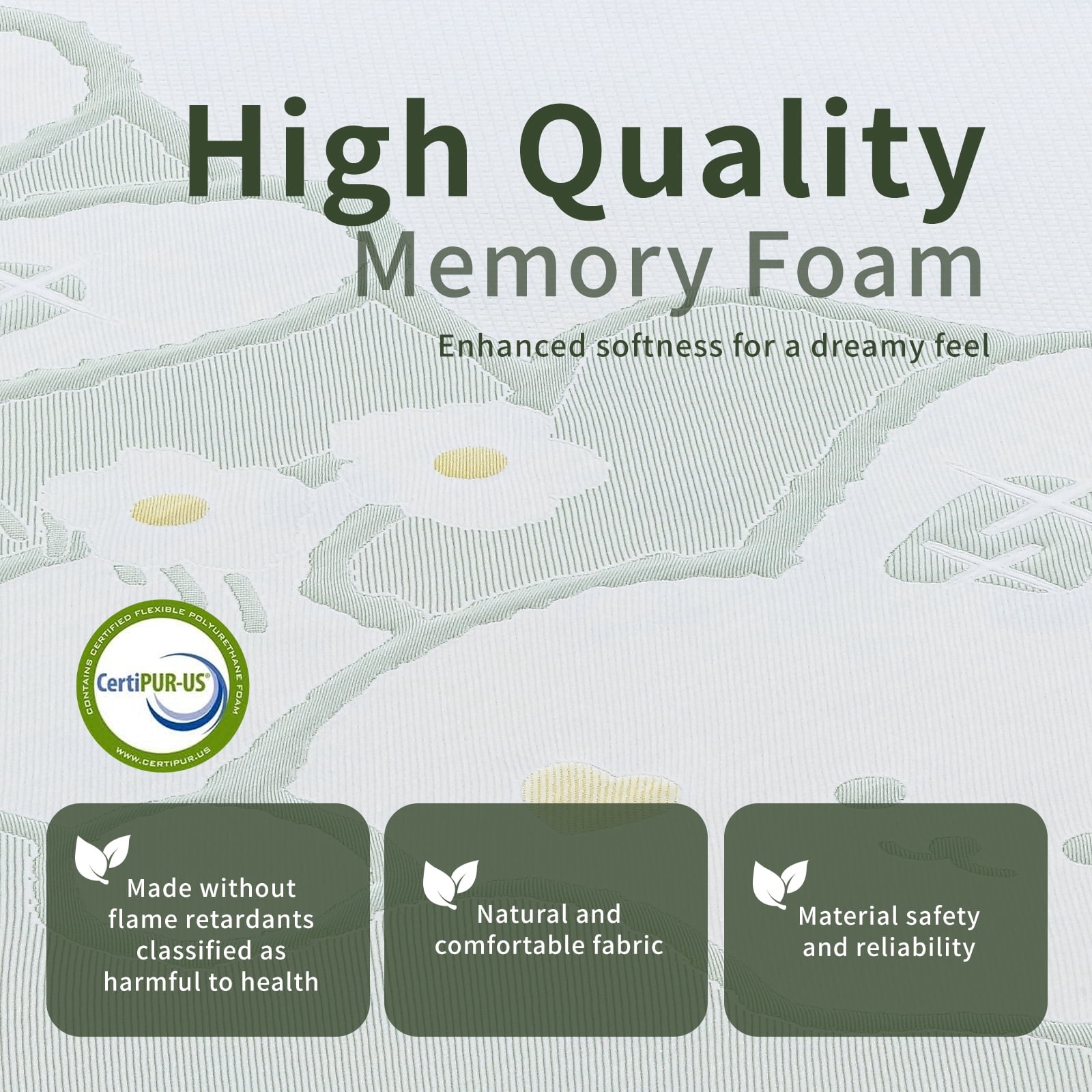 GJQ Twin XL Mattress 5 inch Gel Memory Foam Mattress Medium Firm Mattress with knitted fabric Removeable Cover , Adults