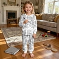 thumbnail image 5 of Bainana Unisex Christmas Diy Pajamas For Kids Cartoon Print Long Sleeve T-Shirt Pants Nightwear Boys And Girls Comfort Fit Outfit Set, Size 3-4 Years, 5 of 8