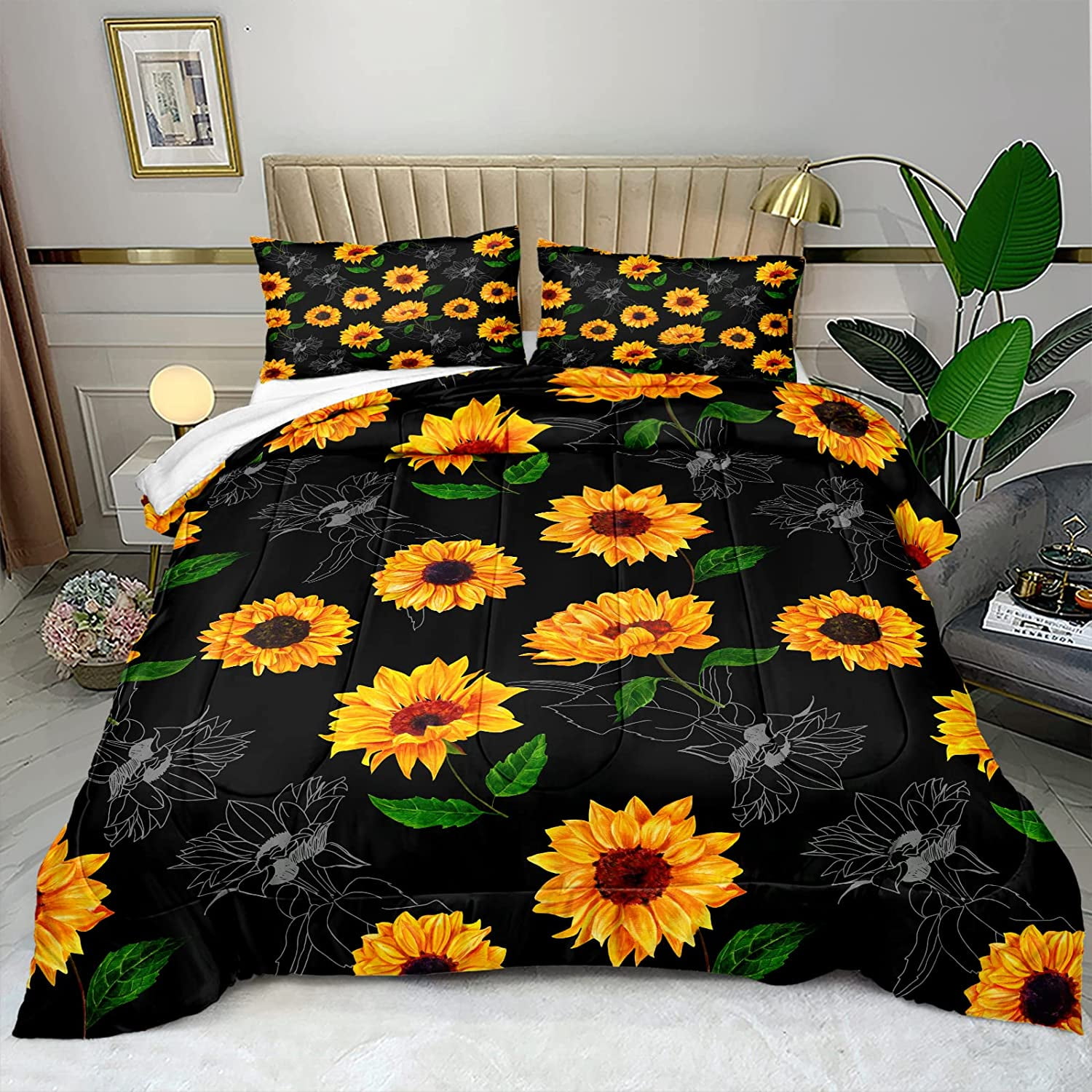 sunflower comforter set queen