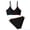 Black 1, variant on Swimsuits V Neck Drawstring Cute Girls Bikini Swim Two Piece With Chest Pad 2 Piece Bikini Swimsuit Sizes 11-12 Years