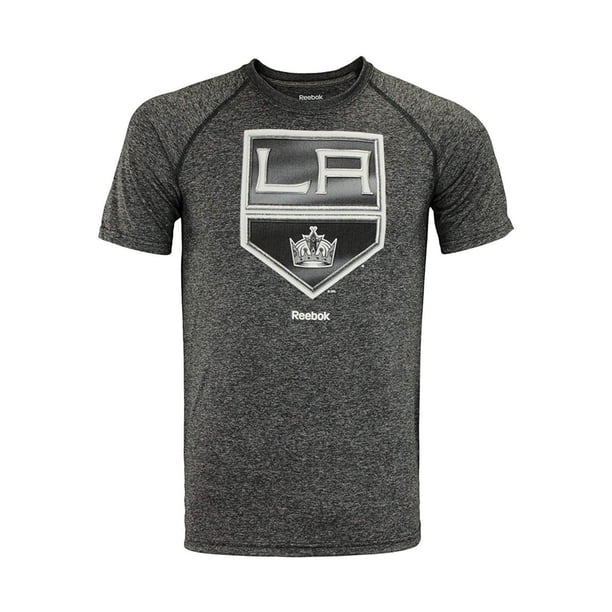 Reebok - Camiseta gráfica con logotipo primario de Los Angeles Kings para hombre, color negro, pequeño