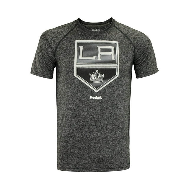 Reebok T-Shirt Graphique à Logo Principal pour Hommes Los Angeles Kings, Noir, Petit