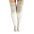thumbnail image 3 of Komoo 4Pair Women Knitted Over Knee Thigh Socks Crochet High Boot Socks Winter High Socks Leg Warmers, 3 of 9
