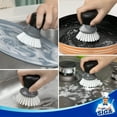 thumbnail image 5 of MR.Siga Dish Scrub Brush for Kitchen, Palm Brush Dish Scrubber with Ergonomic Grip,Nylon Brush, Gray, Pack of 2,, 5 of 7