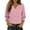 Pink a1, variant on Womens Tops Dressy Casual Smocked Cuff 3/4 Sleeve V Neck T Shirts Spring Trendy Button Down Shirt Business Office Work Blouses S-XXL