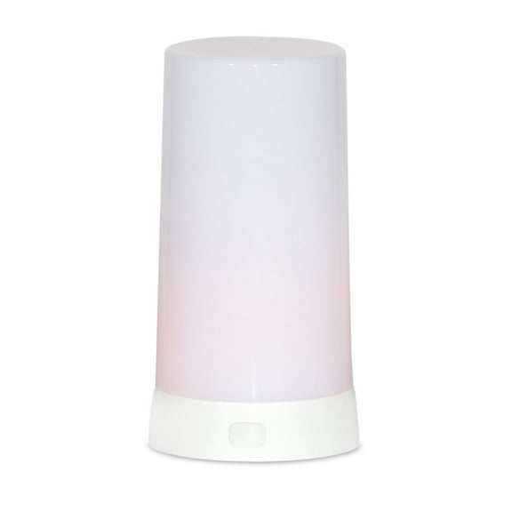 HomeRoots Set Of Two White Flameless Pillar Candle