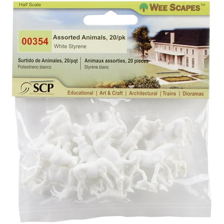 Wee Scapes Architectural Model White Styrene Figurines (Animals) (2 Units Included)