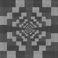 thumbnail image 1 of Ahgly Company Machine Washable Indoor Square Transitional Dark Gray Black Area Rugs, 8' Square, 1 of 7