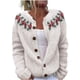 thumbnail image 2 of Cárdigan de mujer, cárdigan de manga larga, ahuecado, color sólido, chaqueta informal, parte superior de poliéster para mujer, 2 of 4
