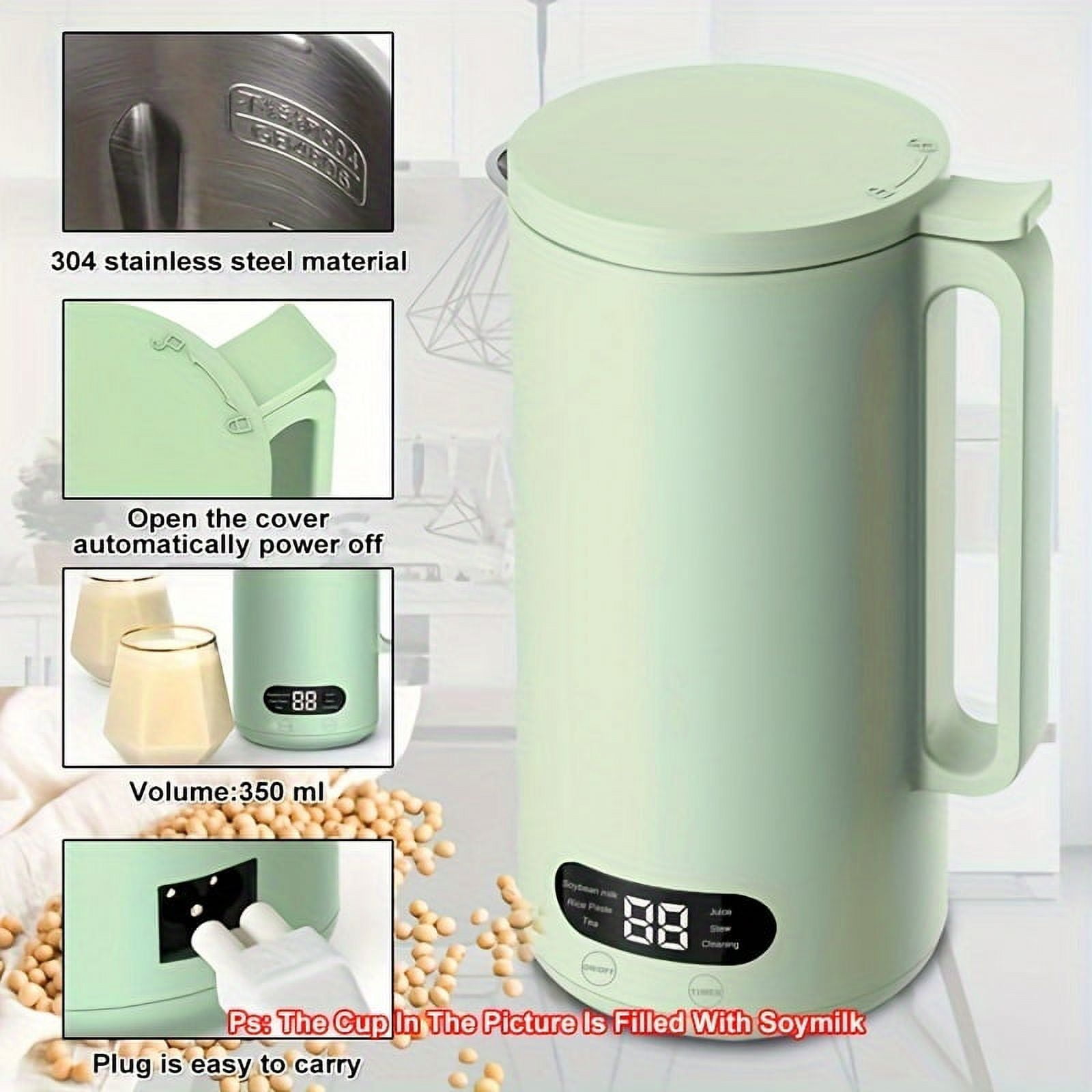 1pc mini heavy duty blender, Mini Soy Milk Maker Machine, 6 In 1 Automatic Nut Milk Maker, Electric Juice Blender Free Filtering, Self-Cleaning Personal Soybean Milk , Kitchen Accessories Gadgets