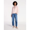 thumbnail image 3 of Time and Tru Women's Soft Ruched Yoke Blouse with Long Sleeves, Sizes XS-XXXL, 3 of 6
