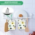thumbnail image 4 of Yayeee Pot Holders Kitchen Heat Resistant with Pocket 7"x9.8" Cotton Oven Cooking Hot Pads, White Flower, 4 of 7
