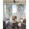 thumbnail image 4 of Blackout Curtains for Bedroom, Sage Green Eucalyptus Room Darkening Window Drapes for Living Room, Aesthetics Floral Farm Foliage Thermal Insulated Grommet Curtains, 52x63 inch, 2 Panels, 4 of 9
