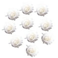 thumbnail image 3 of 10 piezas de cabezas de flores artificiales para manualidades, arreglos florales para el hogar, bodas Blanco, 3 of 9
