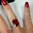 thumbnail image 4 of 2.5Ct Lab Created Ruby Emerald Cut Solitaire Engagement Ring 14K White Gold Plated, 4 of 5