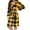 Yellow, variant on SHTXOZHI Plaid Robes for Women Warm Hooded Bathrobe Knee Length Sleepwear Long Sleeve Homewear with Pockets and Belt