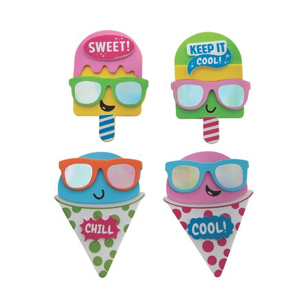 Cool Summer Treat Magnet Craft Kit, Makes 12, Craft Kits, Summer, 12 Pieces