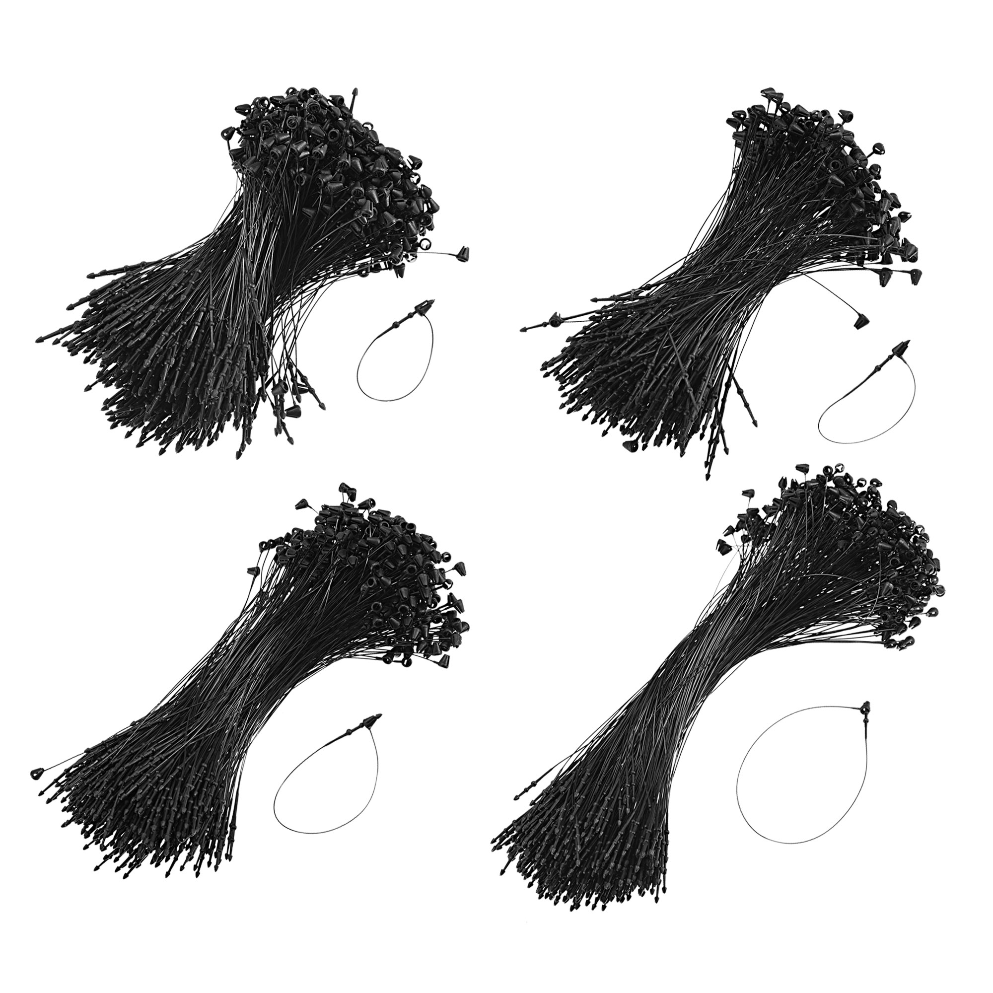 Uxcell Snap Lock Pins Loop Price Tag Fastener Plastic Tags Ties black 4