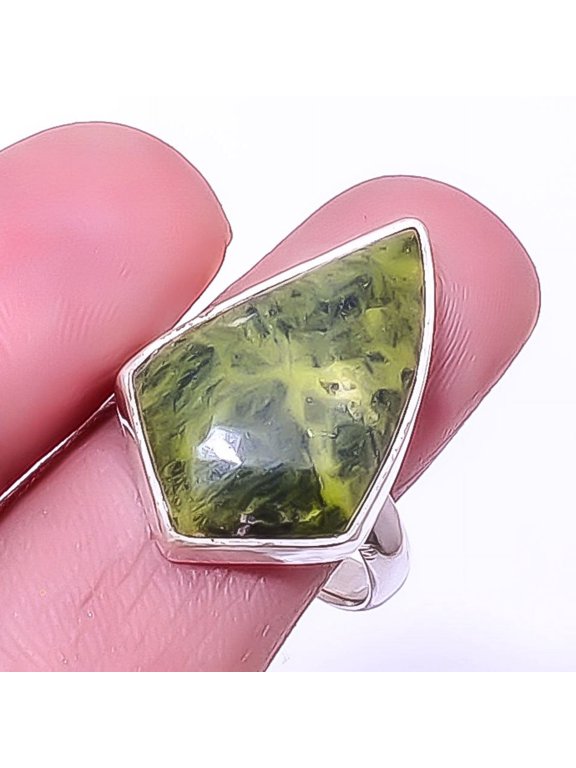 Atlantisite Stichite Handmade 925 Sterling Silver Jewelry Ring s.9 T963, Christmas Gift, Gemstone Silver Jewelry, Stichtite Ring, New Year Sale