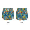 thumbnail image 3 of Pofeuu Animals In Camping Print Women's Athletic Shorts Running Workout Shorts Tummy Control Quick Dry Gym Shorts with Pockets Double layer sports shorts-Small, 3 of 7