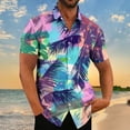 thumbnail image 2 of Birdeem Chemises pour Hommes Chemise Décontractée à Manches Courtes Imprimée Col Rabattu, 2 of 12