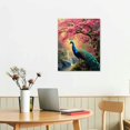 thumbnail image 2 of COMIO  Peacock on The Cherry Blossom Tree Animals and Plants Scenery Poster Decorative Painting Holiday Gift HD Picture Modern Aesthetics Mural Canvas Wall Art, 2 of 4